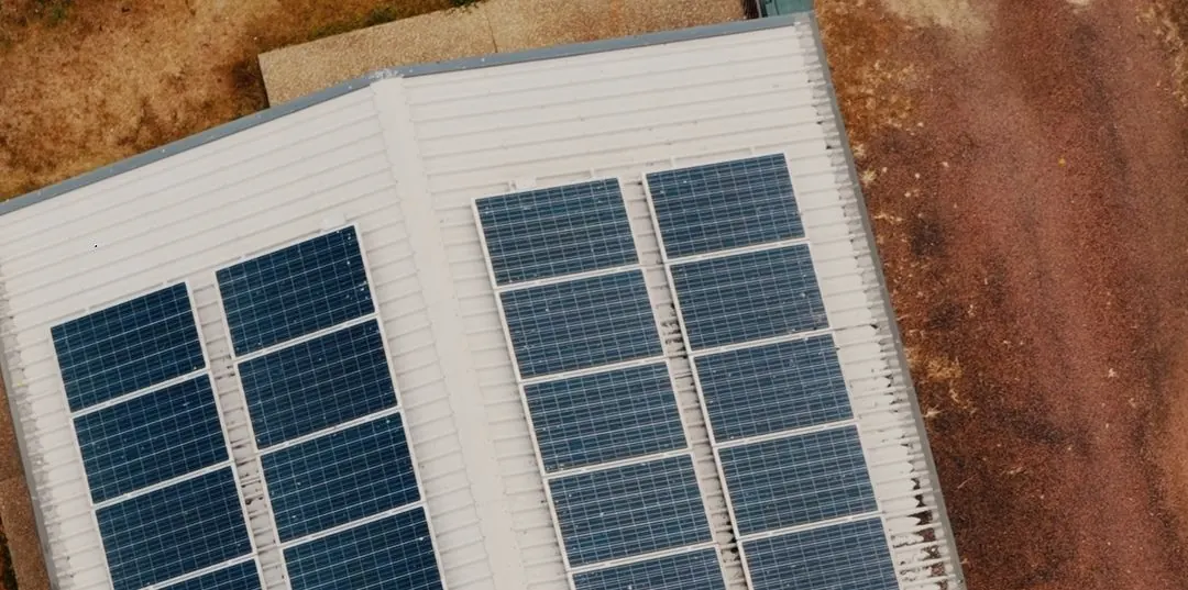 Existing and new panels on the shed roof, about 19.5kW in total.