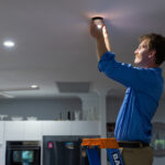 Installation of LED downlights with excellent warranty undertaken by licensed electrician